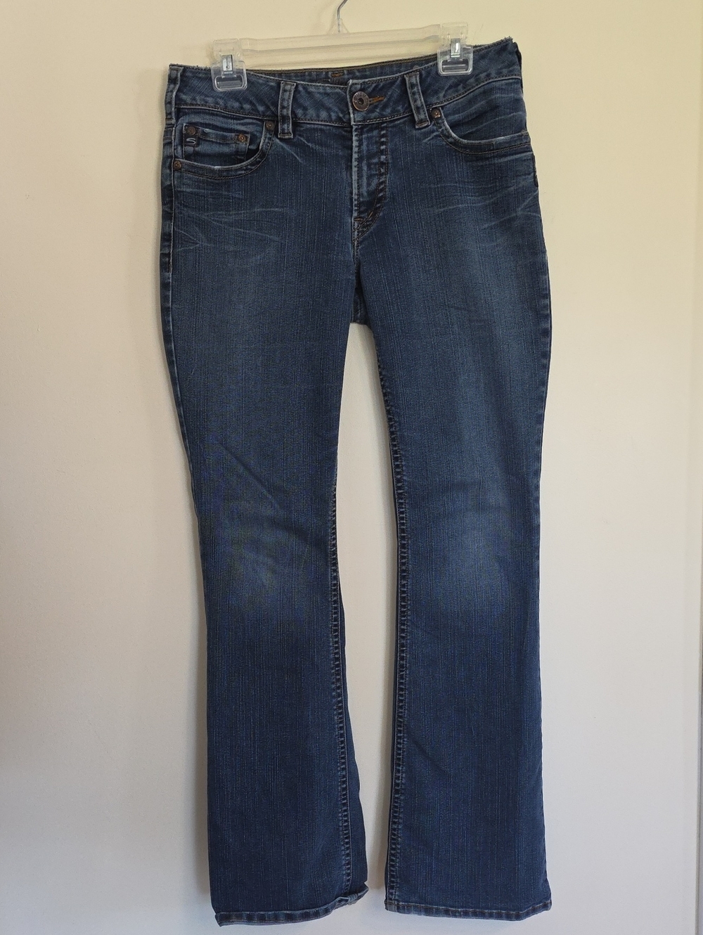 Silver Jeans Women's Suki Flare Jeans in Dark Blue Wash
